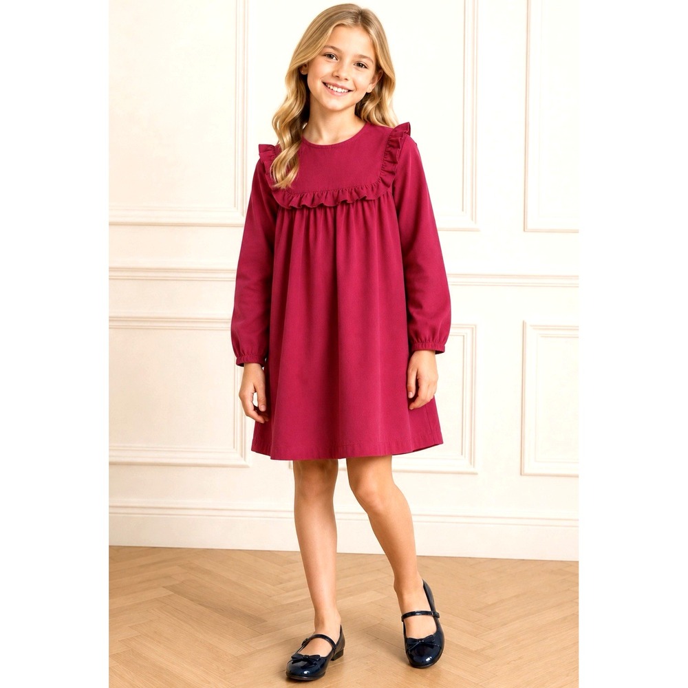 NEW! Jacadi Paris Girls Dress Fuschsia Pink Holiday SZ 10